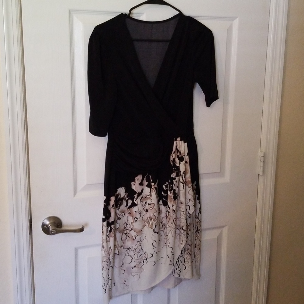 Black and cream dress, L